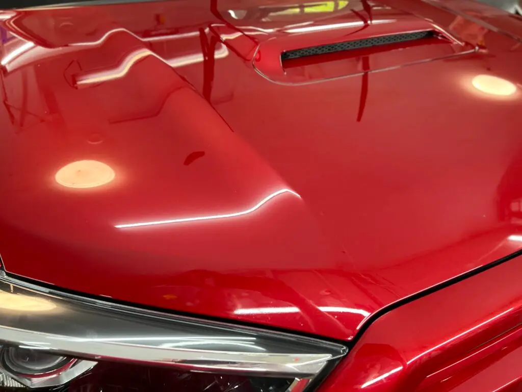 freshly buffed and polished to remove scratches