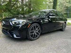Black mercedes ceramic coated.