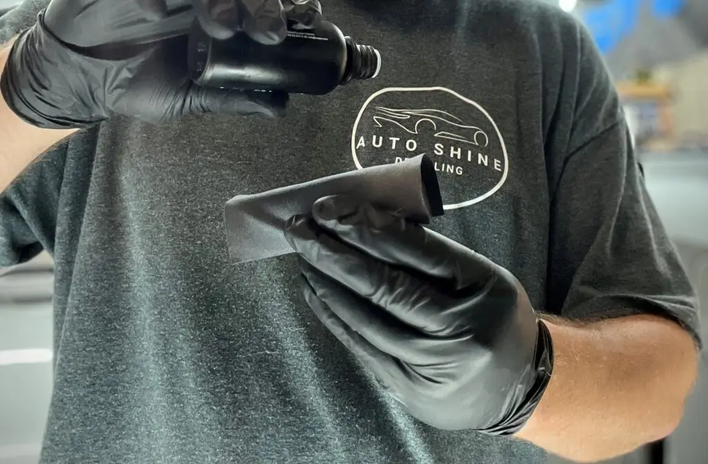Applying ceramic coating protection