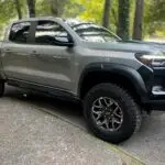Silver truck with ceramic coating applied to it.