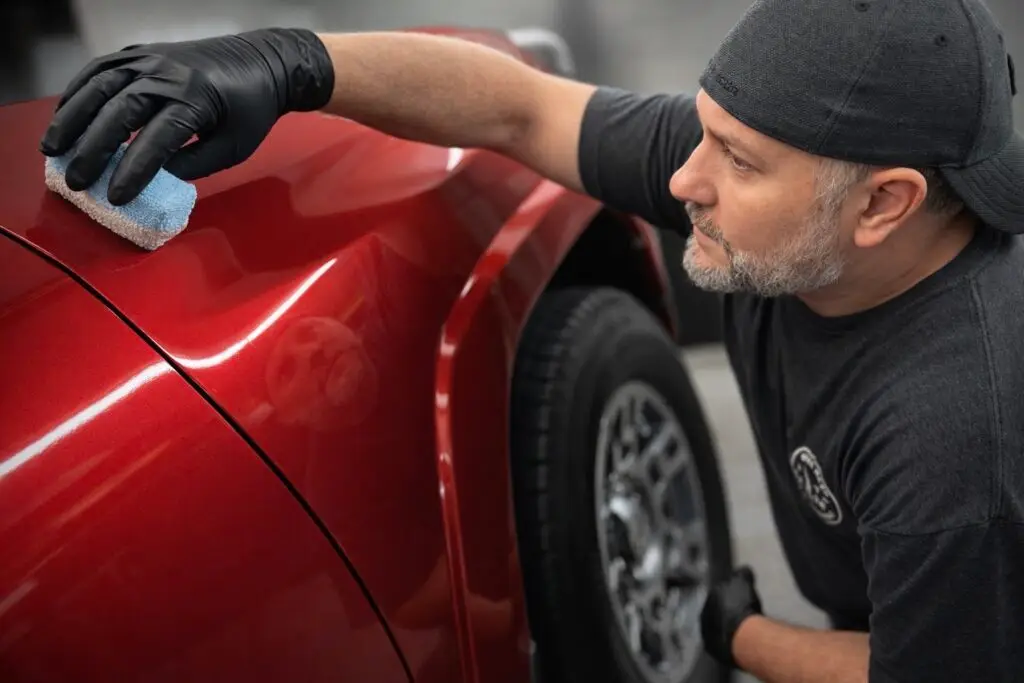 owner applying a ceramic coating